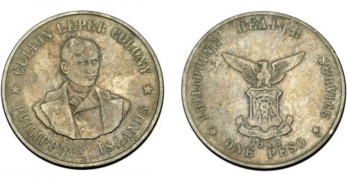 366   -  MONEDAS EXTRANJERAS. FILIPINAS. 1 peso. Leprosería de Culión. 1925. MBC-. 