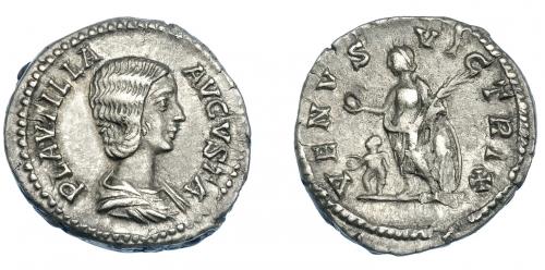 3156 - IMPERIO ROMANO. PLAUTILA (bajo Caracalla). Denario. Roma (202-205). R/ Venus a izq.; VENVS VICTRIX. AR 3.35 g. 18,8 mm. RIC-369. MBC+.