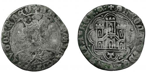 3204 - REINOS DE CASTILLA Y LEÓN. ALFONSO DE ÁVILA. Cuartillo. Toledo. VE 2,70 g. 26,1 mm. III-853. BMM-1111. BC/MBC-. Rara.