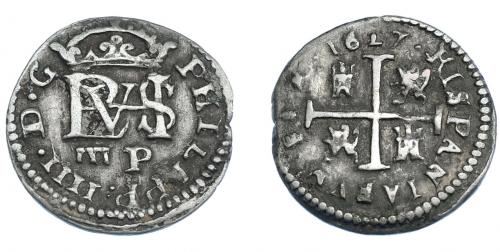 3224 - FELIPE IV. 1/2 real. 1627. Segovia. Acueducto de dos arcos. P. AC-620. MBC.