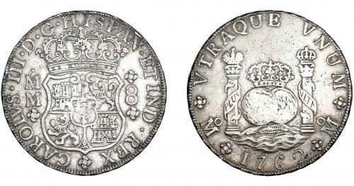 3251   -  CARLOS III. 8 reales. 1762. México. MM. VI-918. MBC/MBC-. 