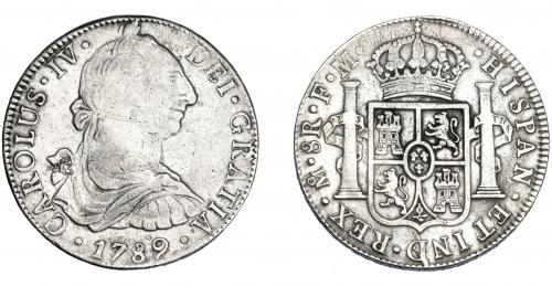 3278 - CARLOS IV. 8 reales. 1789. México. FM. VI-784. Rayitas. MBC-/MBC.