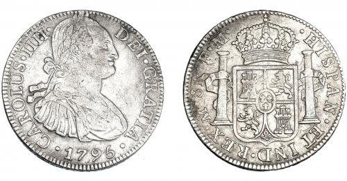 3283 - CARLOS IV. 8 reales. 1795. México. FM. VI-791. Pequeñas marcas. MBC-/MBC.