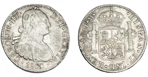 3286 - CARLOS IV. 8 reales. 1800. México. FM. VI-796. MBC-/MBC.