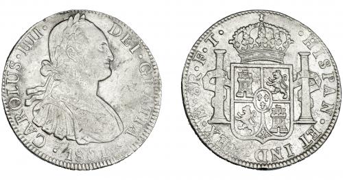 3287   -  CARLOS IV. 8 reales. 1801. México. FT. VI-798. Acuñación floja en parte de la ley. MBC. 