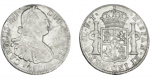 3287 - CARLOS IV. 8 reales. 1801. México. FT. VI-798. Acuñación floja en parte de la ley. MBC.