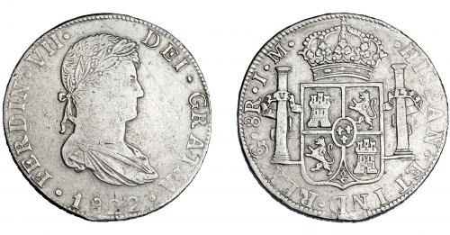 3308 - FERNANDO VII. 8 reales. 1822. Guanajuato. JM. VI-1017. Finas rayas. MBC-/MBC.