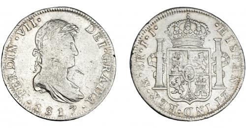 3319 - FERNANDO VII. 8 reales. 1817. México. JJ. VI-1097. Golpecito en anv. MBC-.