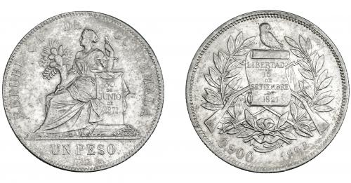 3379   -  MONEDAS EXTRANJERAS. GUATEMALA. 1 peso. 1894. KM-210. MBC+.