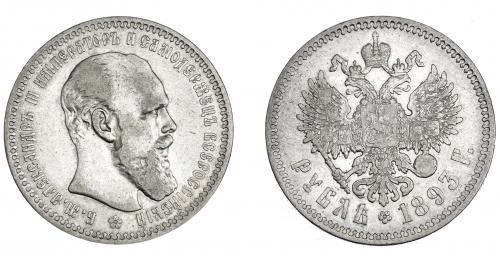 3401   -  MONEDAS EXTRANJERAS. RUSIA. Alejandro III. Rublo de 1893 de San Petersburgo. KM-46. MBC-/MBC.