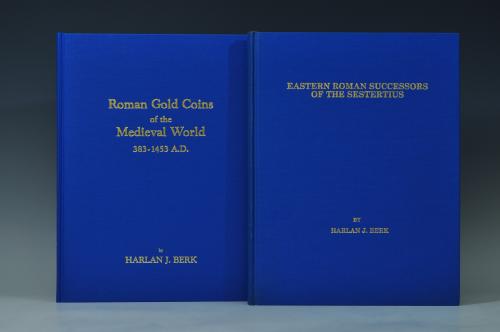 3414 - LIBROS. Lote de 2 libros: H. J. Berk. Eastern Roman Successors of the Sestertius. 1986; y H. J. Berk. Roman Gold Coins of the Medieval World. 1986. Joliet.