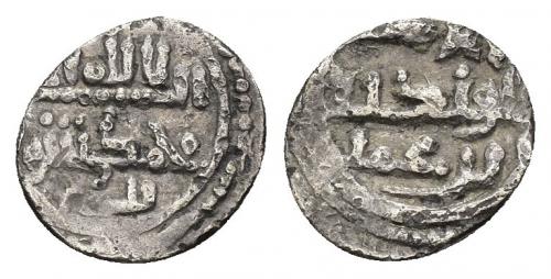 3308   -  ACUÑACIONES HISPANO-ÁRABES. ALMORÁVIDES. Abu Bakr b. Umar. 1/2 quirate. AR 0,53 g. 10,31 mm. V-tipo 1443. MBC-. 