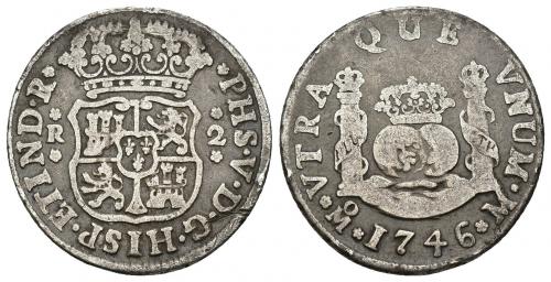 3382   -  FELIPE V. 2 reales. 1746. México. M. AR 6,36 g. 26 mm. VI-697. MBC-.