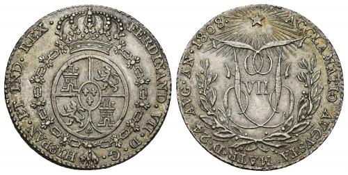 3419   -  FERNANDO VII. Medalla de proclamación de Madrid. 1808. AR 5,98 g. 26 mm. H-2. MBC+/EBC-.      