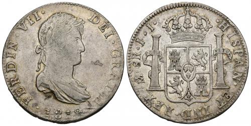 3426   -  FERNANDO VII. 8 reales. 1819. México. JJ. AR 26,82 g. 39,31 mm. VI-1099. MBC-/MBC.