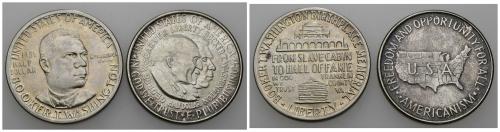 3468   -  MONEDAS EXTRANJERAS. ESTADOS UNIDOS DE AMÉRICA. Lote de 2 monedas de 1/2 dólar: 1951 (KM-198) y 1952 (KM-200). MBC+/EBC-.
