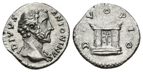 IMPERIO ROMANO. ANTONINO PÍO. Denario. Roma (bajo Marco Aure
