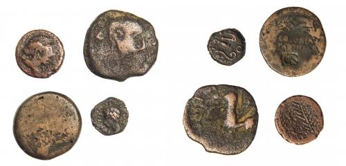 HISPANIA ANTIGUA. Lote de 4 monedas Colonia Patricia (2), Ce