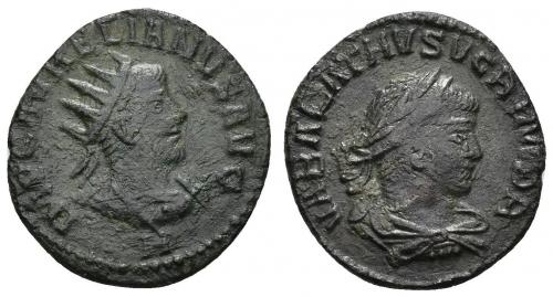 416   -  IMPERIO ROMANO. AURELIANO Y VABALATO. Antoniniano. Antioquía. H. VE 2,80 g. 20,6 mm. RIC-381. MBC.