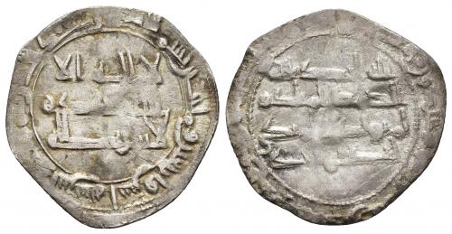 135   -  EMIRATO. MUHAMMAD I (852-886).Dírham. Al-Andalus. 242 H. AR 2,24 g. 26 mm. V-243. Rayitas. MBC-.