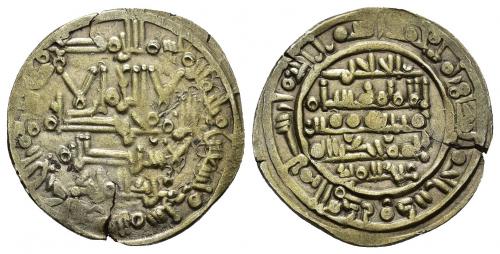 291   -  CALIFATO. HISAM II (977-1008). Dírham. Al-Andalus. 396 H. AR 3,34 g. 22 mm. V-583. Pequeña grieta. MBC+.