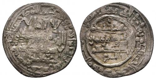 306   -  CALIFATO. HISAM II (977-1008). Dírham. Medina Fez. 394 H. AR 2,93 g. 21 mm. V-651. BC+. Escasa.