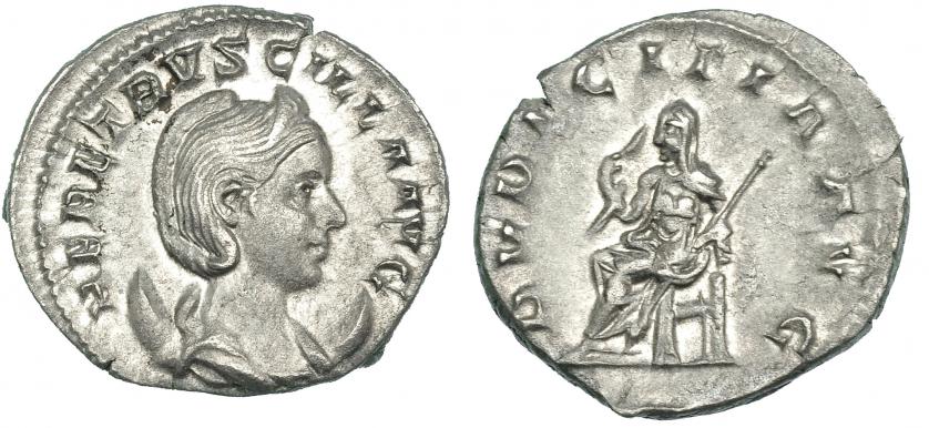 306   -  HERENIA ETRUSCILLA. Antoniniano. Roma. R/ Pudicitia sentada a izq.; PVDICITIA AVG. RIC-58a. EBC-.