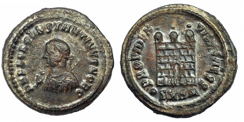 348   -  CONSTANTINO II. AE-3. Heraclea (316-317). RIC-46. R.P.O. EBC-.
