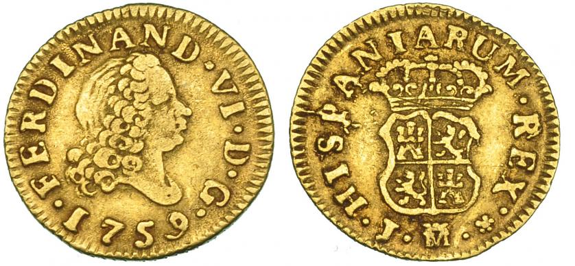 422   -  1/2 escudo. 1759. Madrid. J. VI-419. MBC.