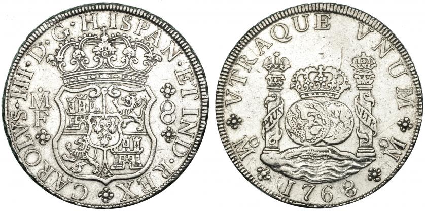 432   -  8 reales. 1768. México. VI-926. Rayitas en rev. MBC.