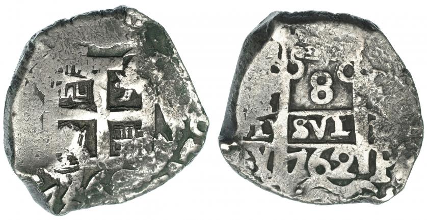 433   -  8 reales. 1762. Potosí. V. VI-959. MBC.