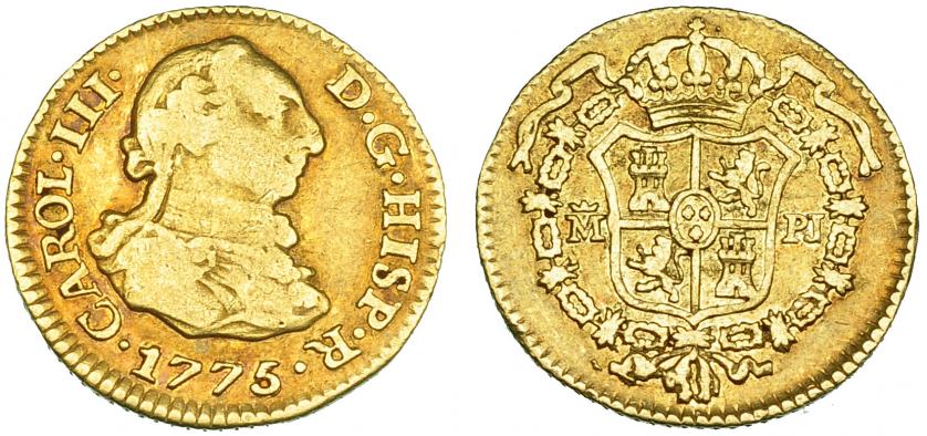 436   -  1/2 escudo. 1775. Madrid. PJ-1056. MBC-.