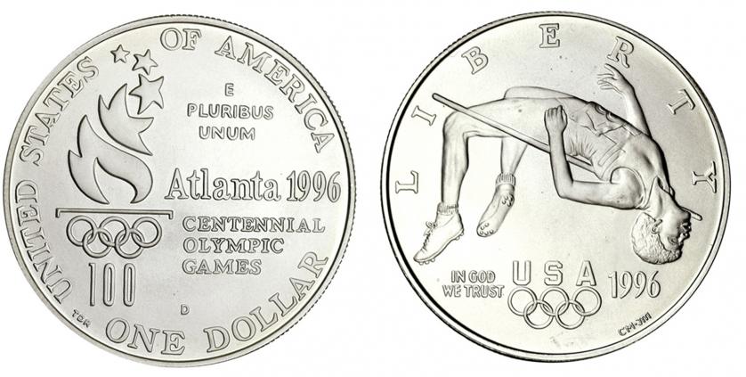 589   -  ESTADOS UNIDOS. Dólar 1996 D. KM-272A. SC. Escasa.