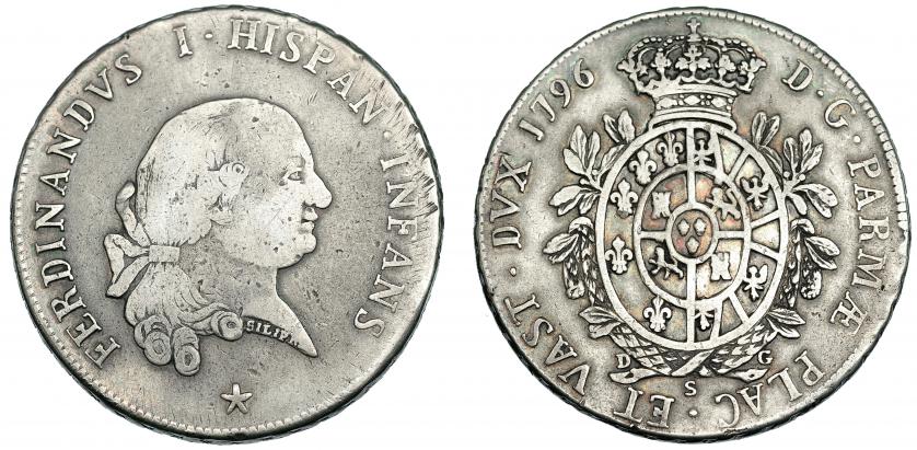 632   -  ESTADOS ITALIANOS. PARMA. Fernando IV. 1796. Ducatón. C-15a. BC+/MBC-.