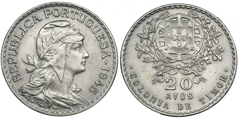 647   -  TIMOR PORTUGUÉS. 20 avos. 1945. Gomes-02.01. EBC-.