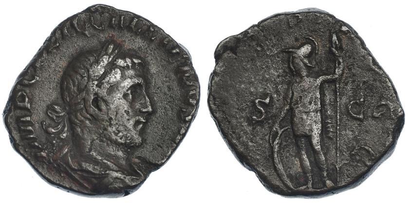 203   -  GALIENO. Sestercio. Roma (254). R/ Virtus militar. RIC-248. MBC-/BC. Escasa.