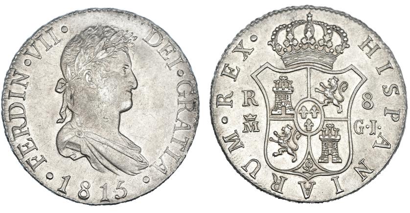 333   -  8 reales. 1815. Madrid. GJ. VI-1066. R.B.O. EBC+/EBC.