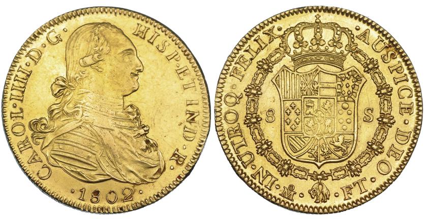 561   -  8 escudos. 1802. México. FT. VI-1339. MBC+.