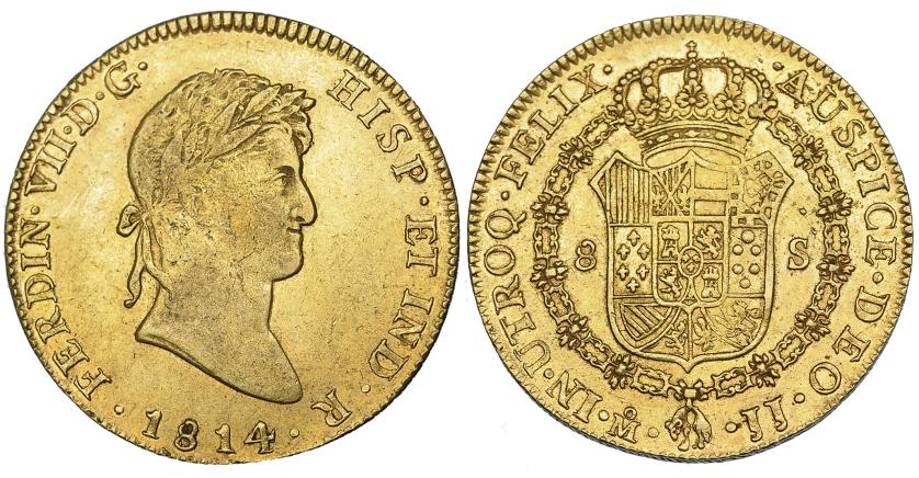 594   -  8 escudos. 1814. México. JJ. VI-1487. MBC.