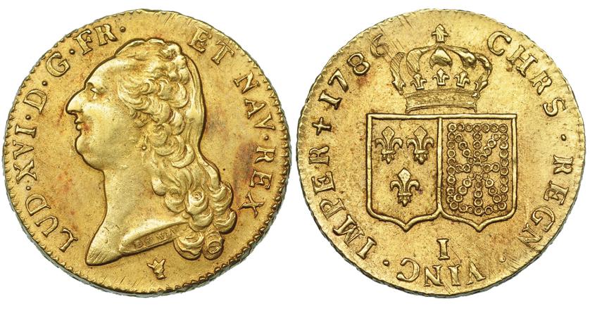 716   -  FRANCIA. Luis XVI. Dos luises de oro. 1786, I. KM-592.7. MBC+.