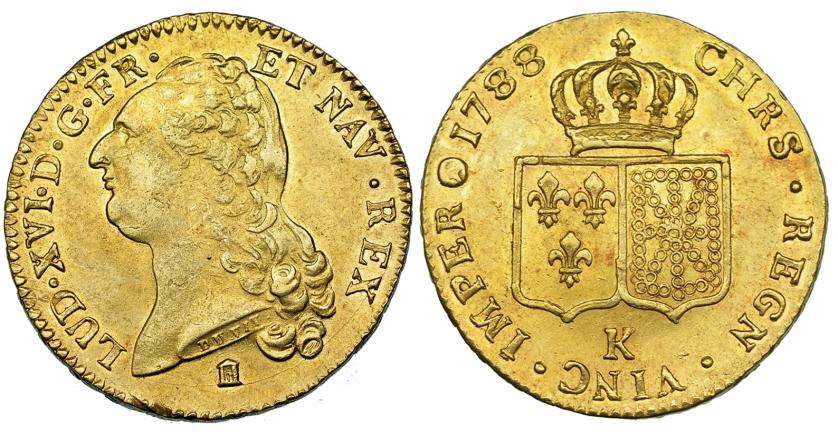 717   -  FRANCIA. Luis XVI. Dos luises de oro. 1788, K. KM-592.8. EBC-/EBC.