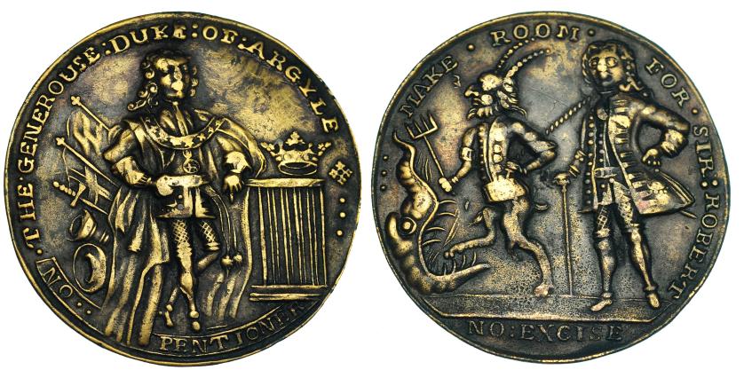 719   -  GRAN BRETAÑA. Medalla. Duque de Argyle (1739). AE 37 mm. MBC.