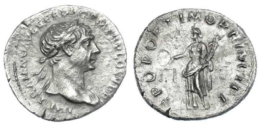 3036   -  TRAJANO. Denario. Roma (108-109). R/ Aequitas; SPQR OPTIMO PRINCIPI. RIC-169. Superficies erosionadas. MBC-.