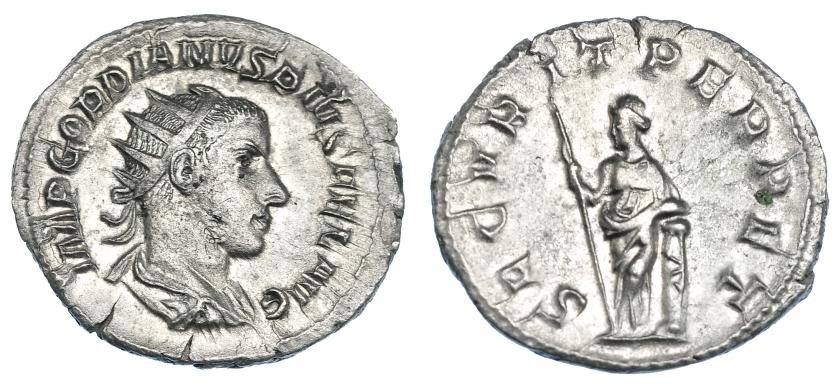 3077   -  GORDIANO III. Antoniniano. Roma (243-244). R/Securitas; SECVRIT PERPET. RIC-152. MBC+.