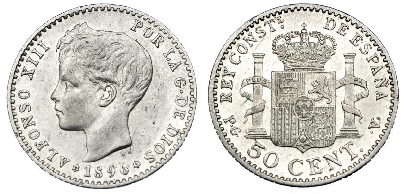 3131   -  50 céntimos. 1896*9-6. Madrid. PGV. VII-143. EBC-/MBC+.