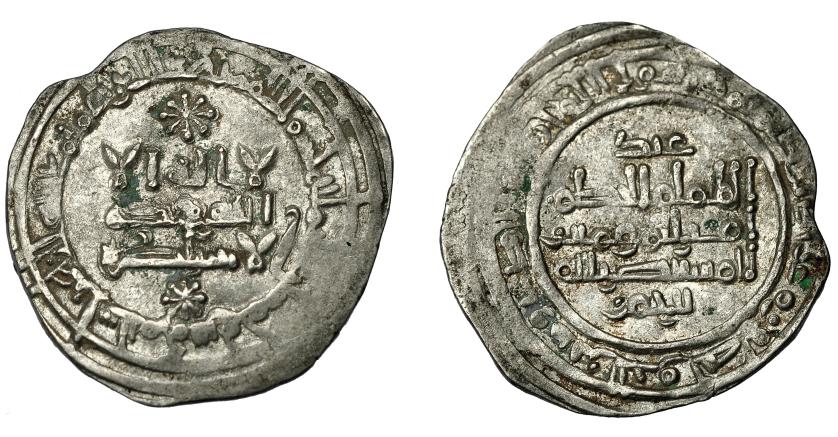 413   -  CALIFATO. Al-Hakam II. Dirham. Madinat al-Zahra. 355 H. AR 2,51 g. 22 mm. V-454. MBC+. 