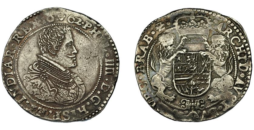 477   -  FELIPE IV. Ducatón. 1662. Bruselas. Vanhoudt-642 BS. Vti.-1317. MBC.