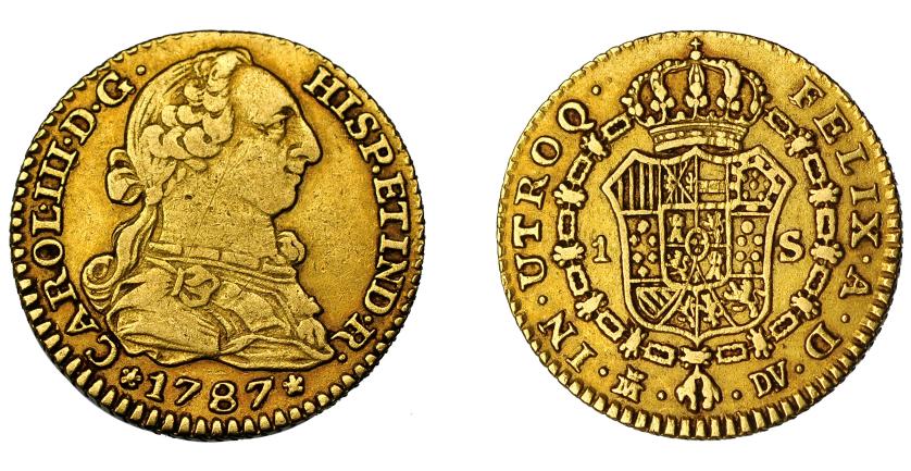 503   -  CARLOS III. Lote 4 monedas de 1 escudo: Madrid DV 1787 (3) y Sevilla CM 1787 (1). dos de ellas con soldaduras en canto. BC+/MBC+.