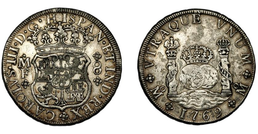 516   -  CARLOS III. 8 reales. 1769. México. MF. VI-927. MBC-.