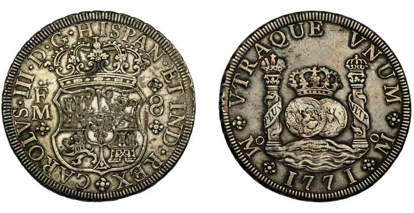 519   -  CARLOS III. 8 reales. 1771. México. FM. VI-930. MBC.